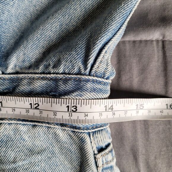 Levi's Premium Denim Midi Shirt Dress Size 25 Snap Button Long Sleeve Slit Nwt - Picture 10 of 13